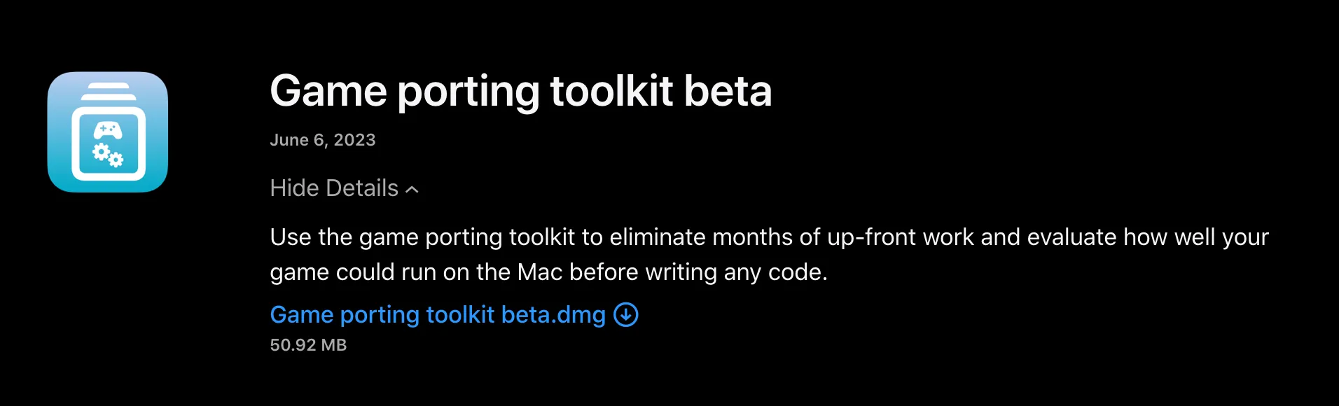 Game Porting Toolkit beta 다운로드