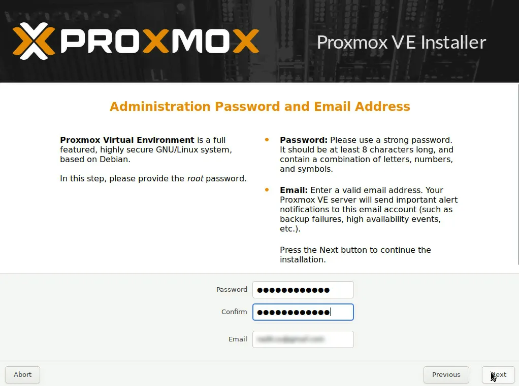 root 게정 비밀번호 입력 화면