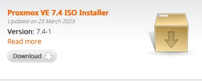 Proxmox ISO 다운로드