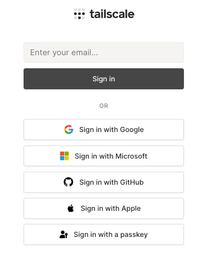Tailscale 회원가입